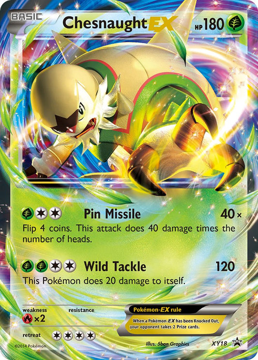(018) Pokemon TCG XY Black Star Promos Single: Chesnaught EX   Promo