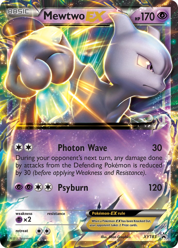 (183) Pokemon TCG XY Black Star Promos Single: Mewtwo EX   Promo