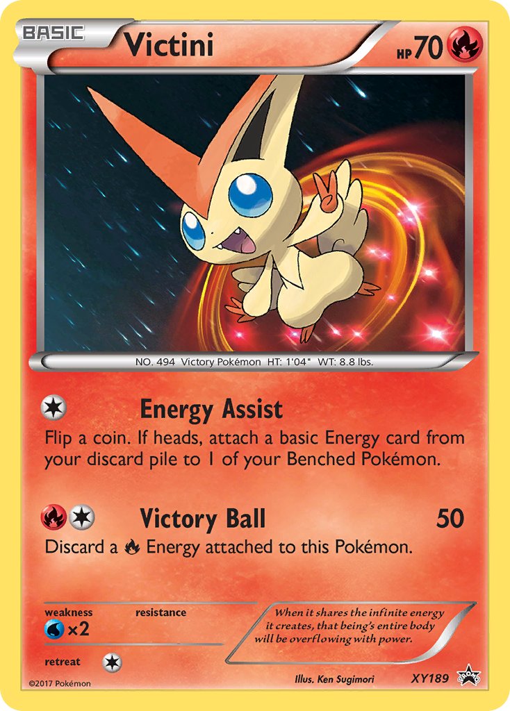 (189) Pokemon TCG XY Black Star Promos Single: Victini   Promo