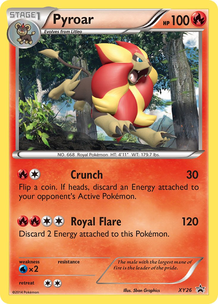 (026) Pokemon TCG XY Black Star Promos Single: Pyroar   Promo