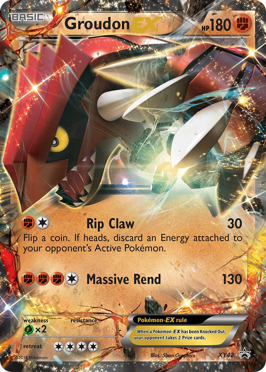 (042) Pokemon TCG XY Black Star Promos Single: Groudon EX   Promo