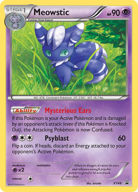 (048) Pokemon TCG XY Black Star Promos Single: Meowstic   Promo