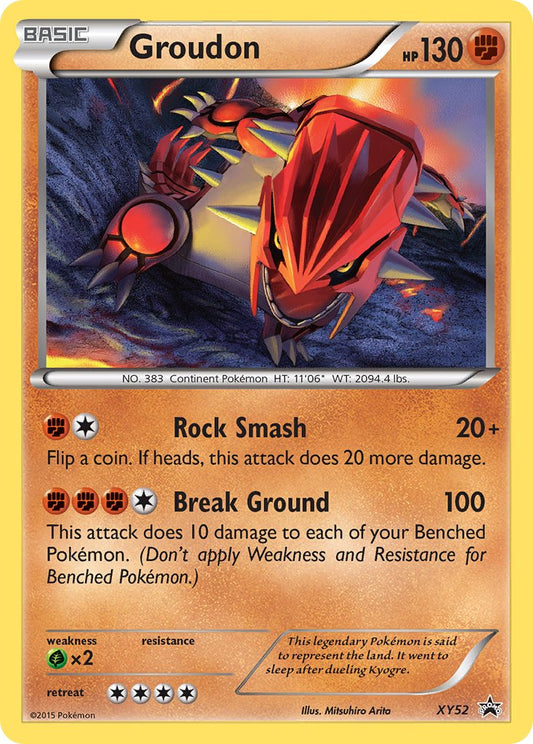 (052) Pokemon TCG XY Black Star Promos Single: Groudon   Promo