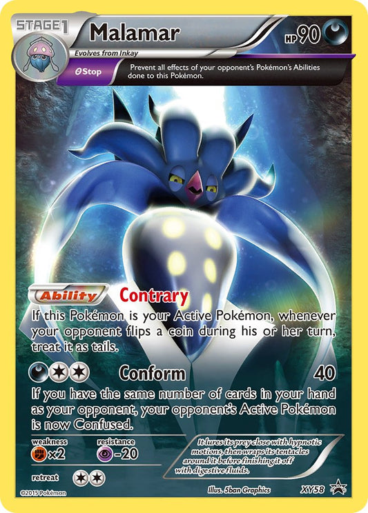 (058) Pokemon TCG XY Black Star Promos Single: Malamar   Promo