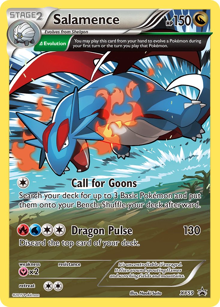 (059) Pokemon TCG XY Black Star Promos Single: Salamence   Promo