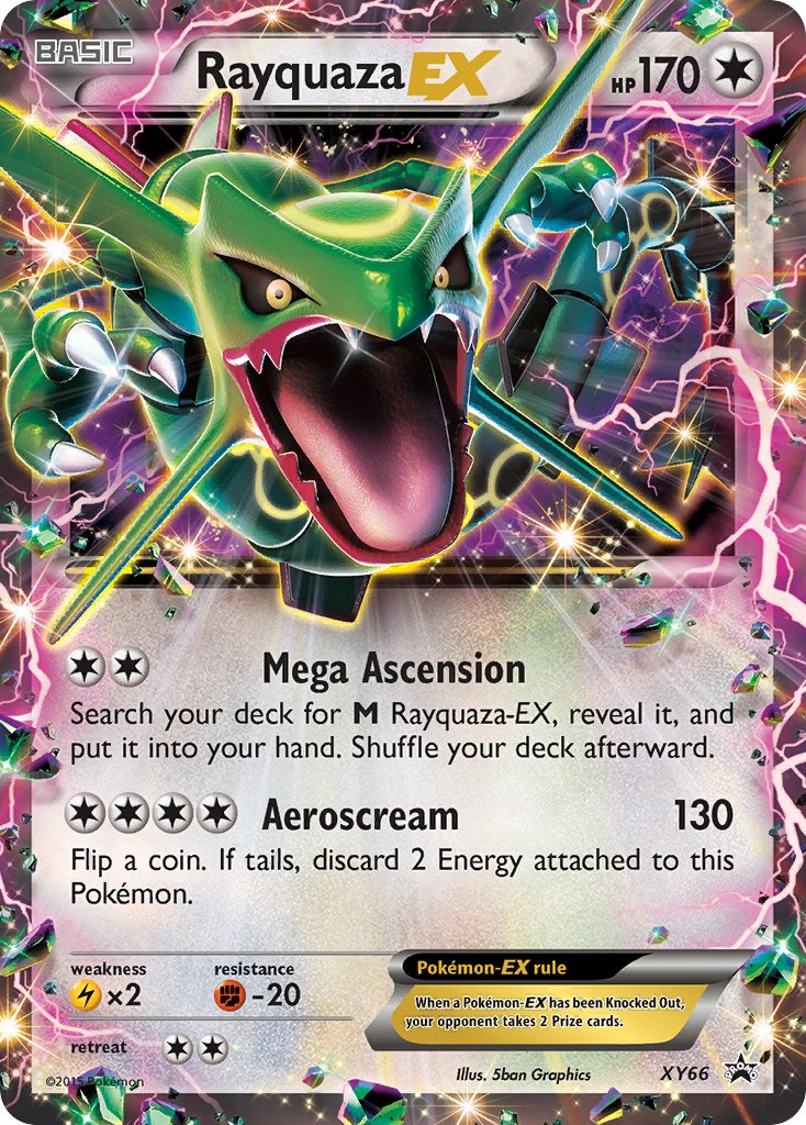 (066) Pokemon TCG XY Black Star Promos Single: Rayquaza EX   Promo