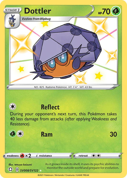 (SV008/SV122) Pokemon TCG Shining Fates Single: Dottler  Secret Rare