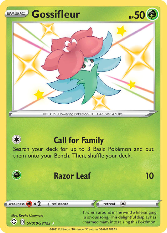 (SV010/SV122) Pokemon TCG Shining Fates Single: Gossifleur  Secret Rare