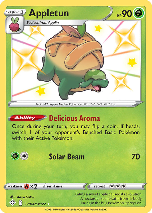 (SV014/SV122) Pokemon TCG Shining Fates Single: Appletun  Secret Rare