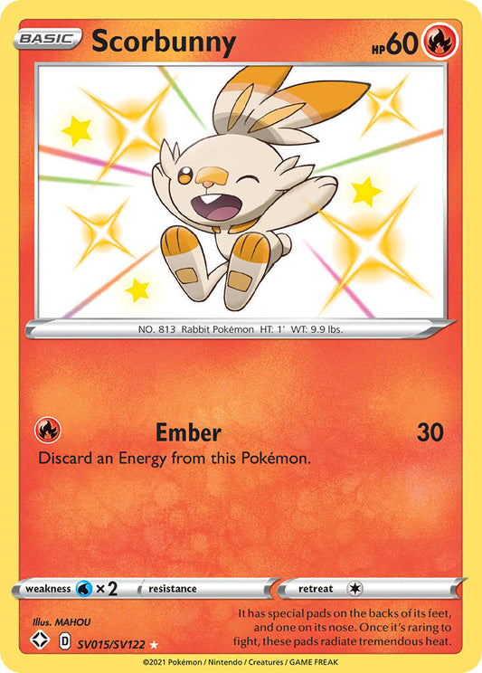 (SV015/SV122) Pokemon TCG Shining Fates Single: Scorbunny  Secret Rare