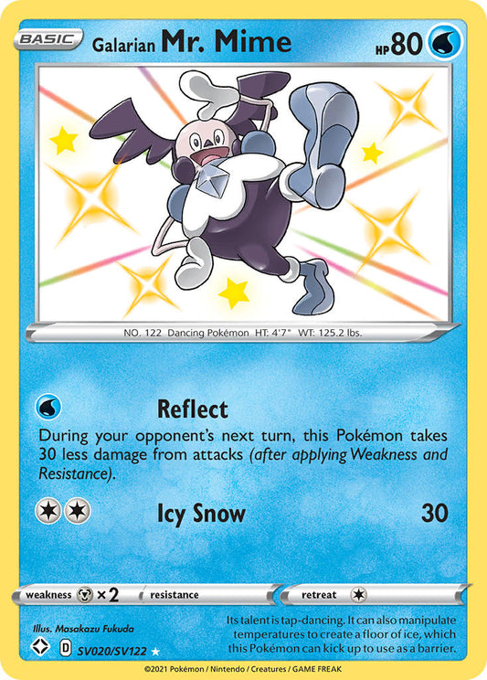 (SV020/SV122) Pokemon TCG Shining Fates Single: Galarian Mr. Mime  Secret Rare