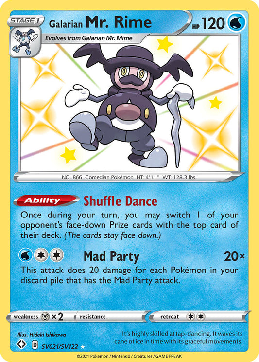 (SV021/SV122) Pokemon TCG Shining Fates Single: Galarian Mr. Rime  Secret Rare