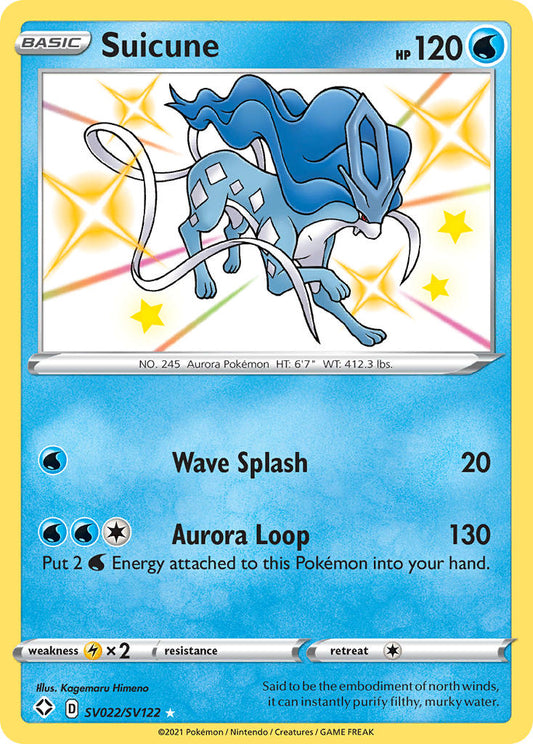 (SV022/SV122) Pokemon TCG Shining Fates Single: Suicune  Secret Rare