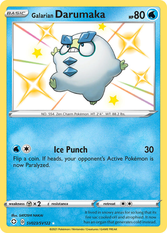 (SV023/SV122) Pokemon TCG Shining Fates Single: Galarian Darumaka  Secret Rare
