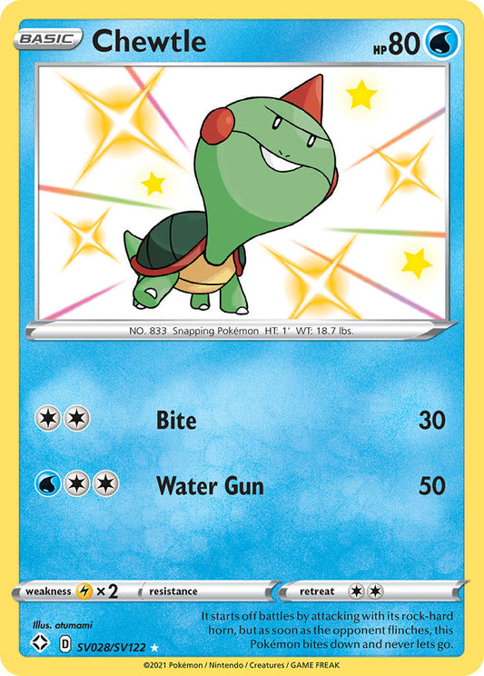 (SV028/SV122) Pokemon TCG Shining Fates Single: Chewtle  Secret Rare