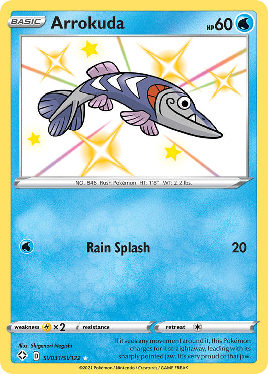(SV031/SV122) Pokemon TCG Shining Fates Single: Arrokuda  Secret Rare