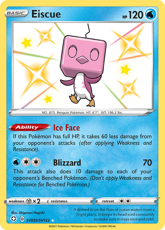 (SV035/SV122) Pokemon TCG Shining Fates Single: Eiscue  Secret Rare