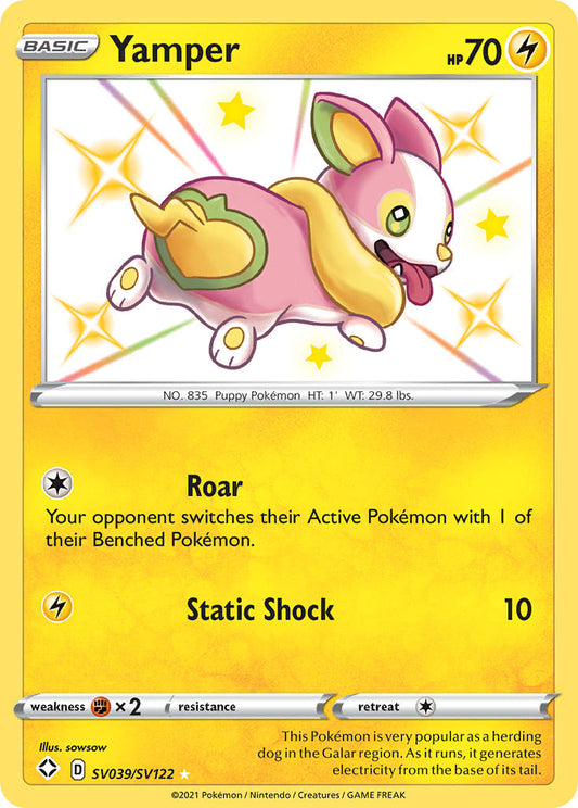 (SV039/SV122) Pokemon TCG Shining Fates Single: Yamper  Secret Rare