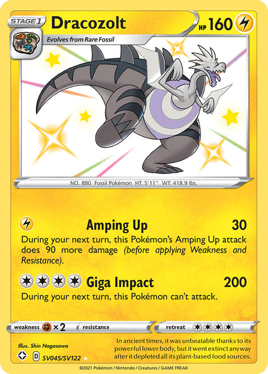 (SV045/SV122) Pokemon TCG Shining Fates Single: Dracozolt  Secret Rare