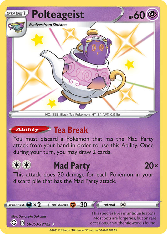 (SV053/SV122) Pokemon TCG Shining Fates Single: Polteageist  Secret Rare