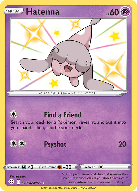 (SV054/SV122) Pokemon TCG Shining Fates Single: Hatenna  Secret Rare