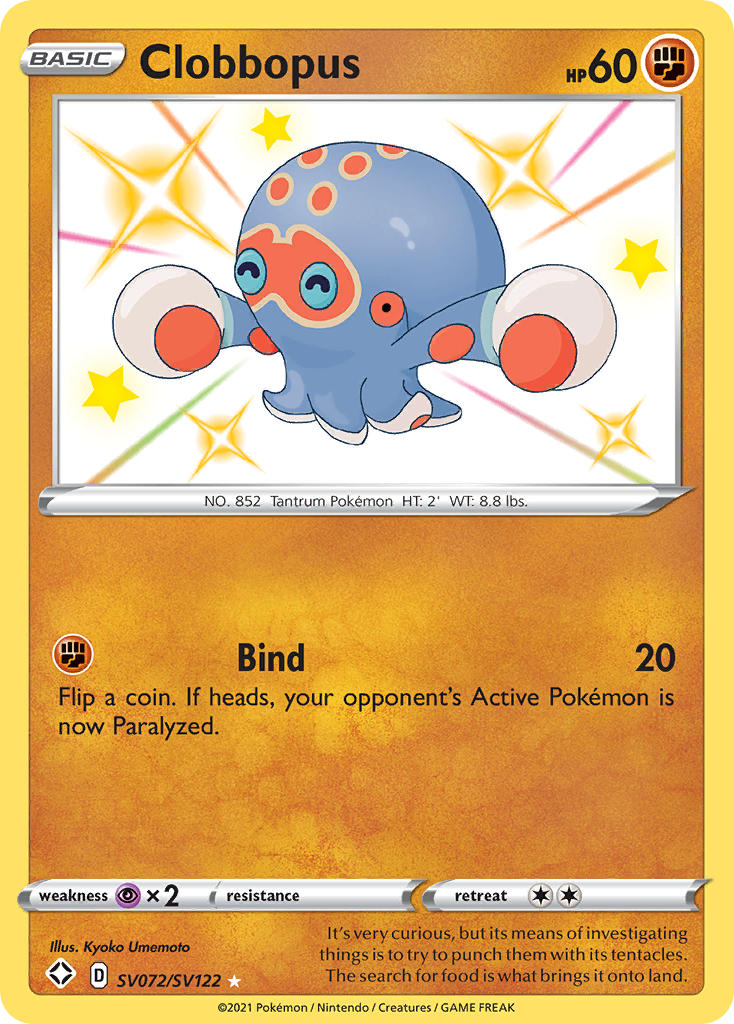 (SV072/SV122) Pokemon TCG Shining Fates Single: Clobbopus  Secret Rare
