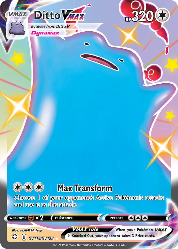 (SV119/SV122) Pokemon TCG Shining Fates Single: Ditto VMAX  Secret Rare