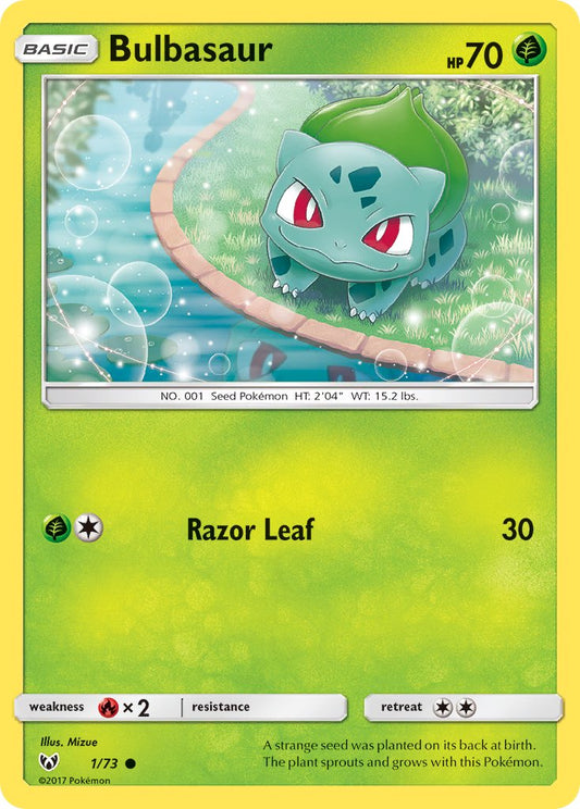 (001/73) Pokemon TCG Shining Legends Single: Bulbasaur   Common