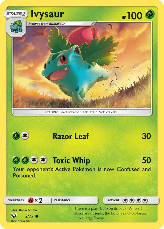 (002/73) Pokemon TCG Shining Legends Single: Ivysaur  Reverse Holo Common