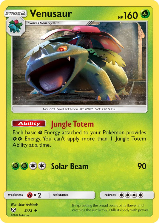 (003/73) Pokemon TCG Shining Legends Single: Venusaur  Reverse Holo Uncommon