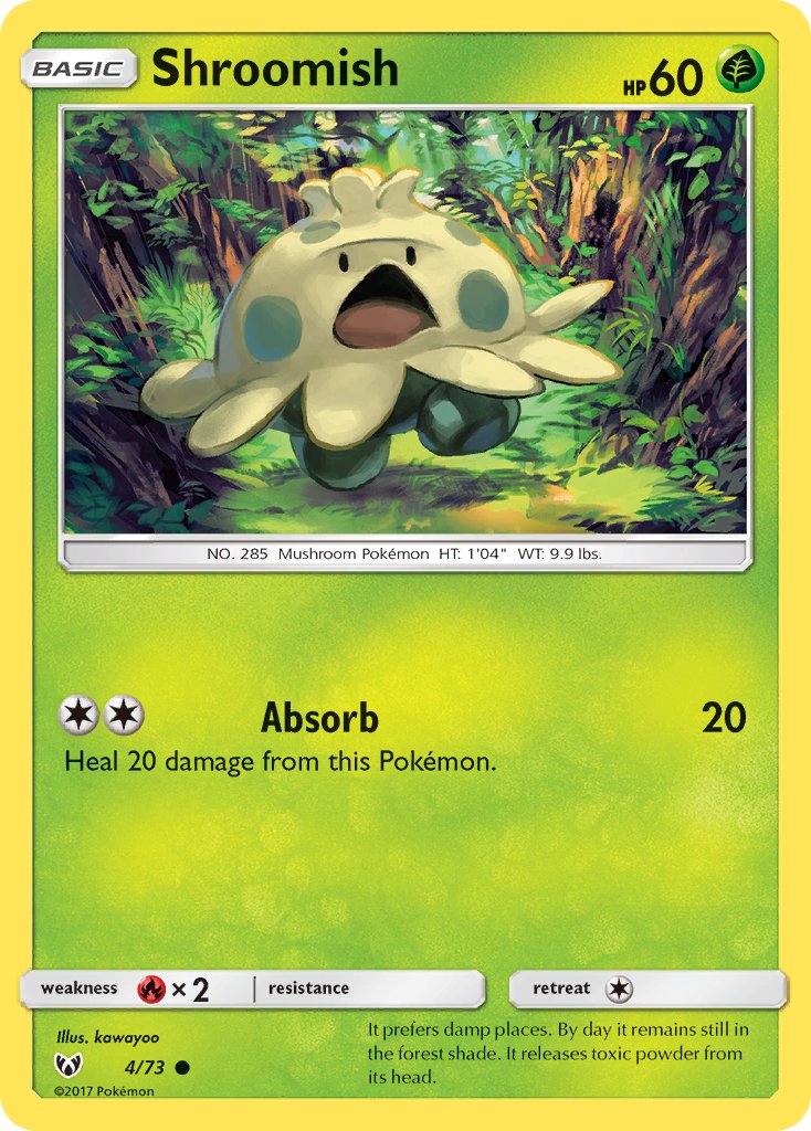 (004/73) Pokemon TCG Shining Legends Single: Shroomish  Reverse Holo Common