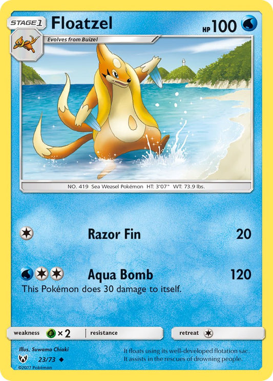 (023/73) Pokemon TCG Shining Legends Single: Floatzel   Uncommon