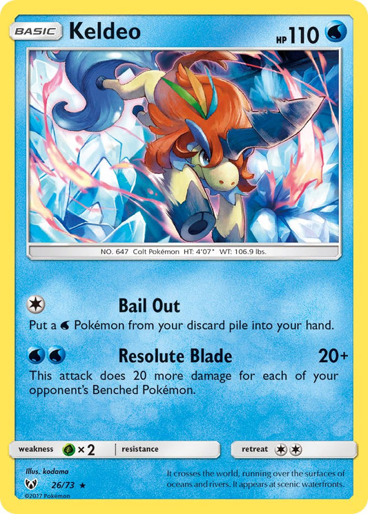 (026/73) Pokemon TCG Shining Legends Single: Keldeo   Holo Rare