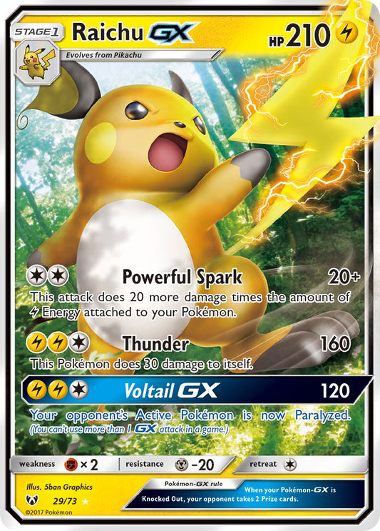 (029/73) Pokemon TCG Shining Legends Single: Raichu GX   Ultra Rare