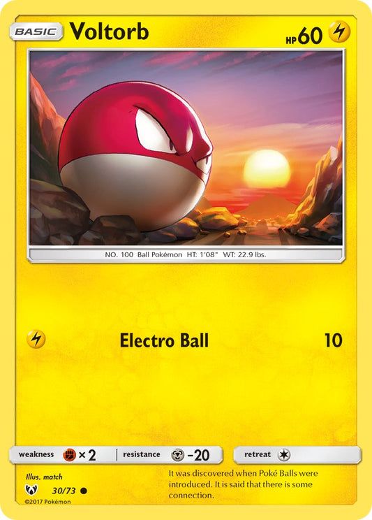 (030/73) Pokemon TCG Shining Legends Single: Voltorb  Reverse Holo Common