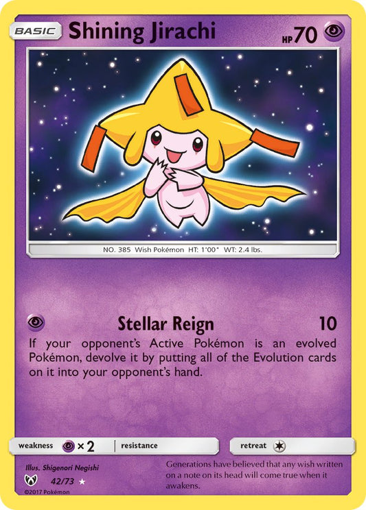 (042/73) Pokemon TCG Shining Legends Single: Shining Jirachi   Shiny Ultra Rare