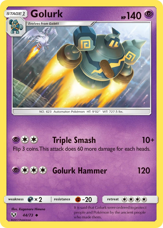 (044/73) Pokemon TCG Shining Legends Single: Golurk  Reverse Holo Uncommon