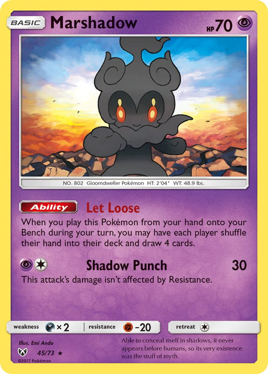 (045/73) Pokemon TCG Shining Legends Single: Marshadow   Holo Rare