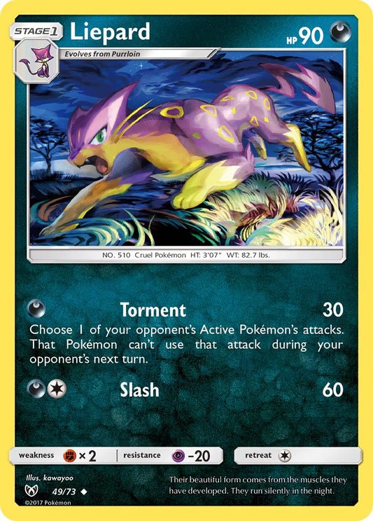 (049/73) Pokemon TCG Shining Legends Single: Liepard   Uncommon