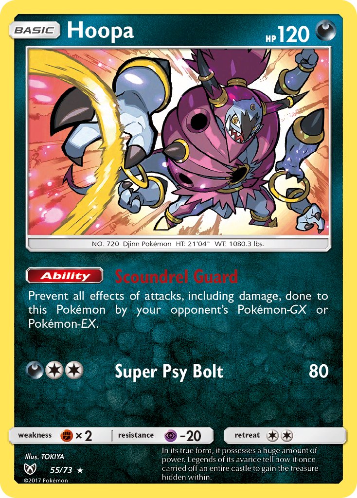 (055/73) Pokemon TCG Shining Legends Single: Hoopa  Reverse Holo Holo Rare