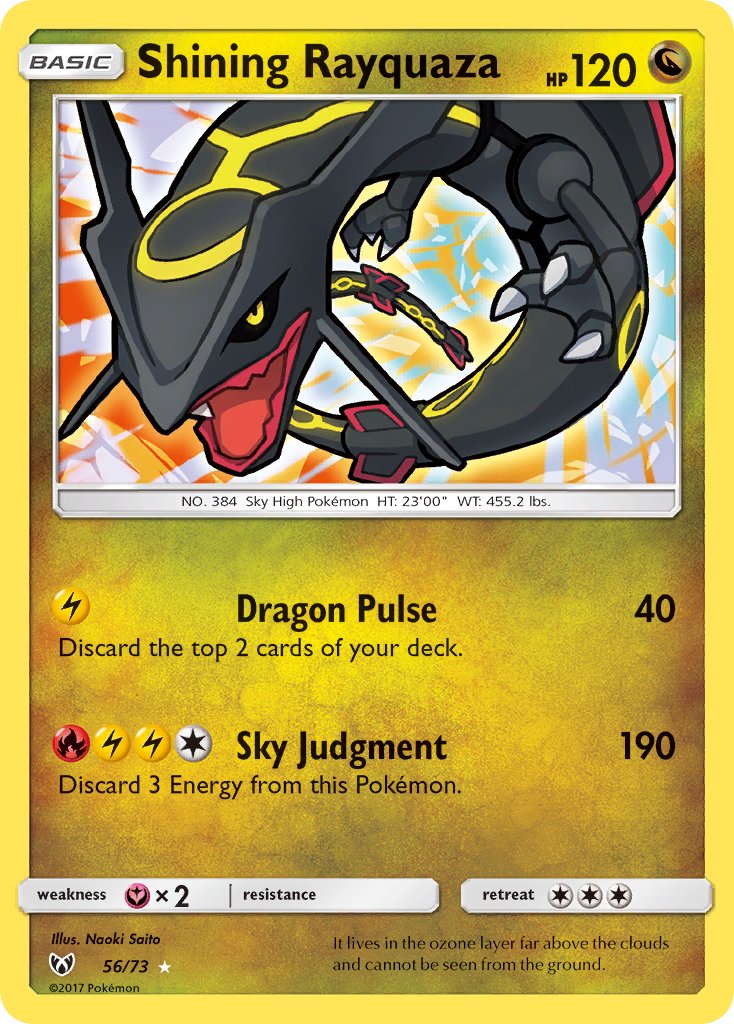 (056/73) Pokemon TCG Shining Legends Single: Shining Rayquaza   Shiny Ultra Rare