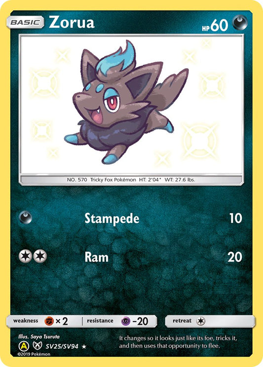 (SV025/SV094) Pokemon TCG Hidden Fates Single: Zorua   Shiny Rare