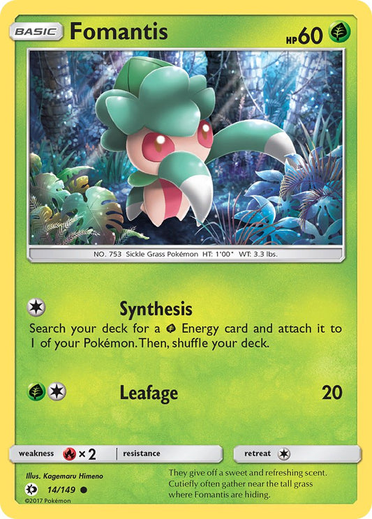 (014/149) Pokemon TCG Sun & Moon Single: Fomantis   Common