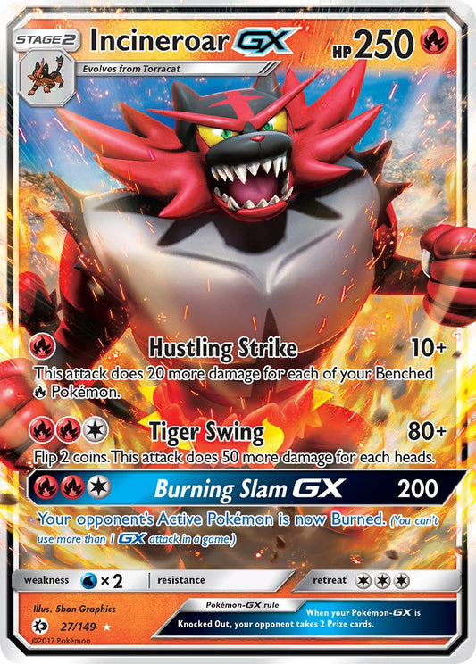 (027/149) Pokemon TCG Sun & Moon Single: Incineroar GX   Ultra Rare