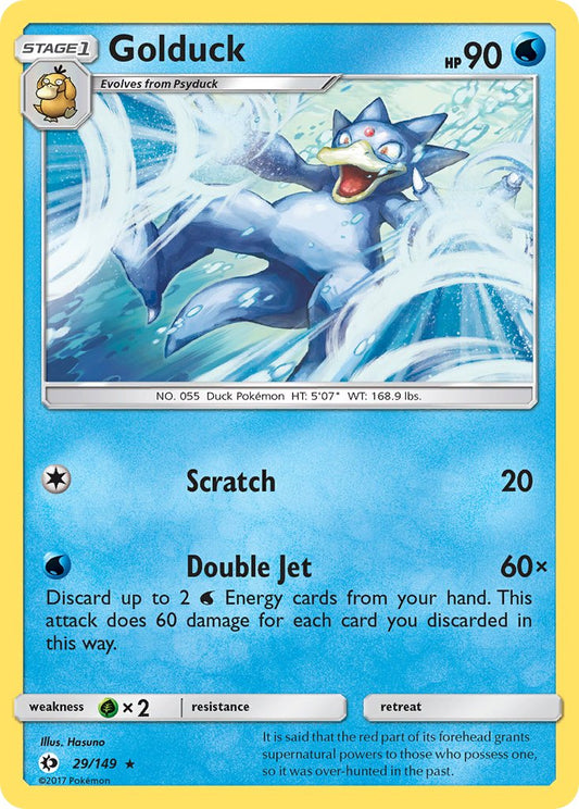 (029/149) Pokemon TCG Sun & Moon Single: Golduck  Reverse Holo Rare