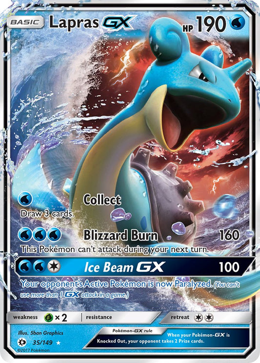 (035/149) Pokemon TCG Sun & Moon Single: Lapras GX   Ultra Rare