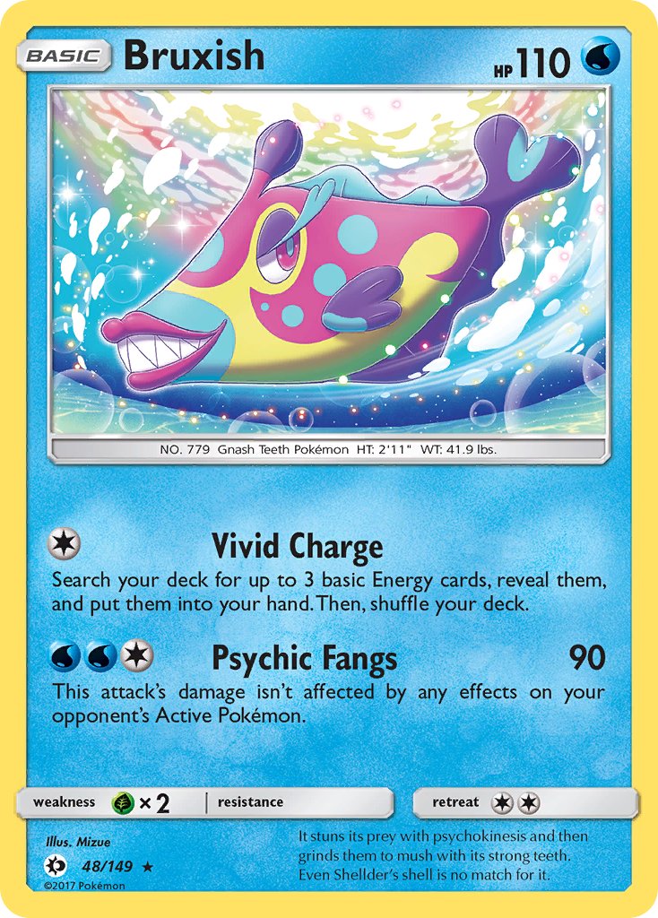 (048/149) Pokemon TCG Sun & Moon Single: Bruxish  Reverse Holo Rare