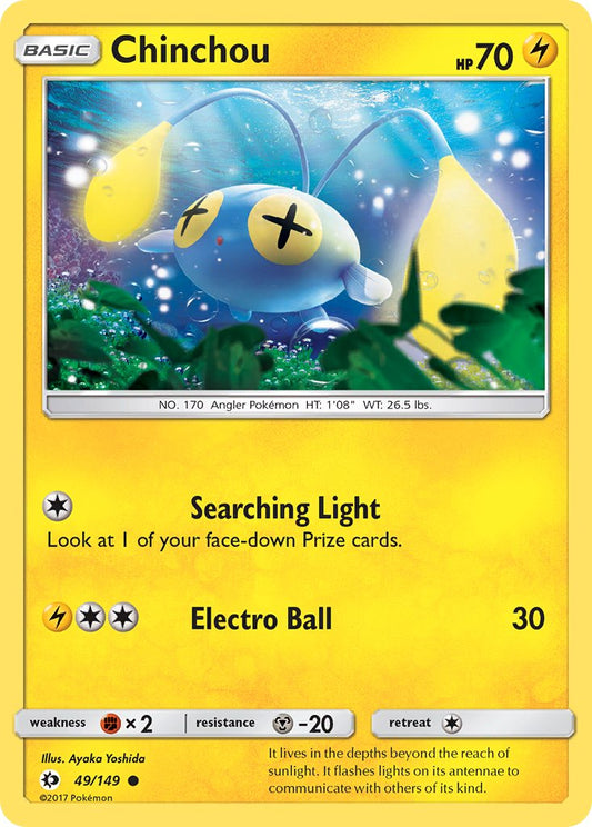 (049/149) Pokemon TCG Sun & Moon Single: Chinchou  Reverse Holo Common