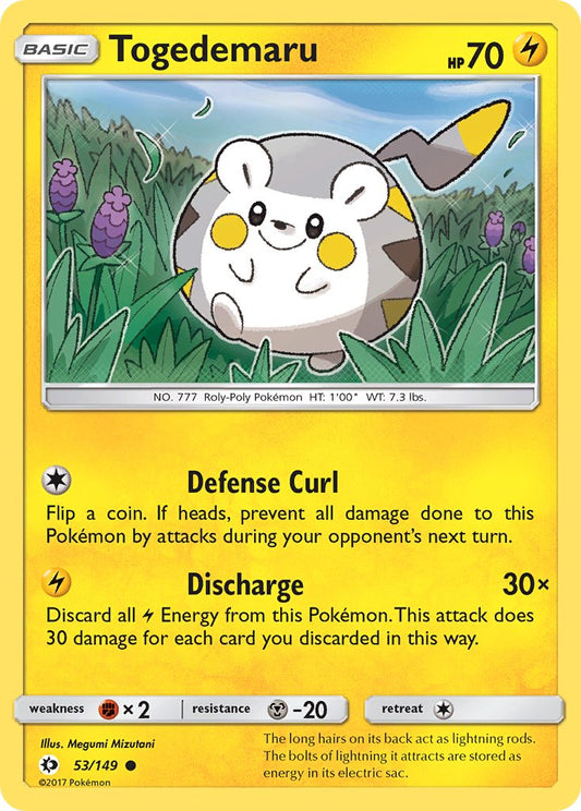 (053/149) Pokemon TCG Sun & Moon Single: Togedemaru  Reverse Holo Common
