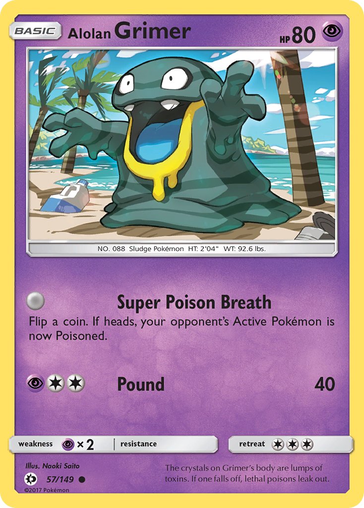 (057/149) Pokemon TCG Sun & Moon Single: Alolan Grimer   Common